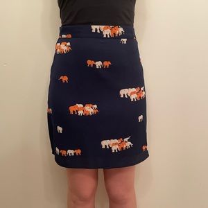 Blue Elephant Pencil Skirt